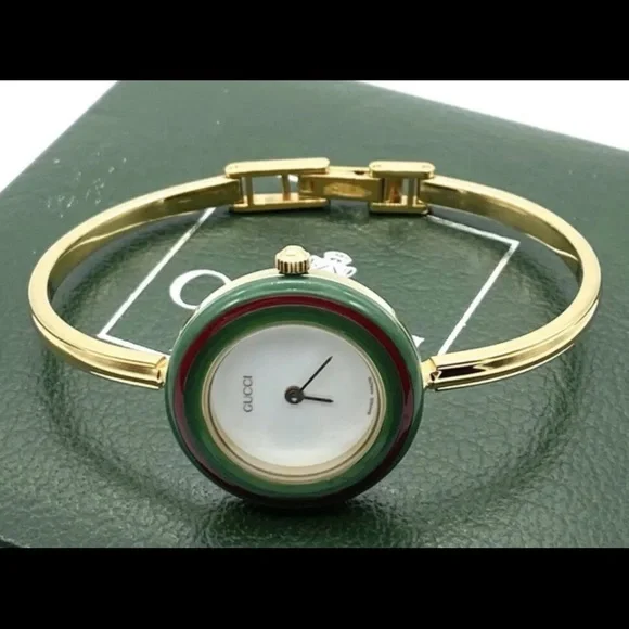 14k Gold Gucci Watch Vintage RARE Bracelet Highly Collectible with Bezels - Picture 3 of 6
